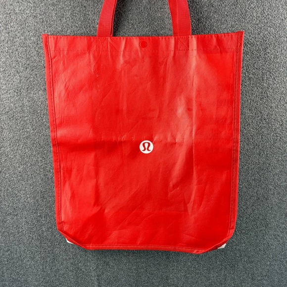 Lululemon Athleta Aerie Reusable Shopping Tote‎ Bags Red Black Mix Lot of 4 Used - Picture 4 of 9